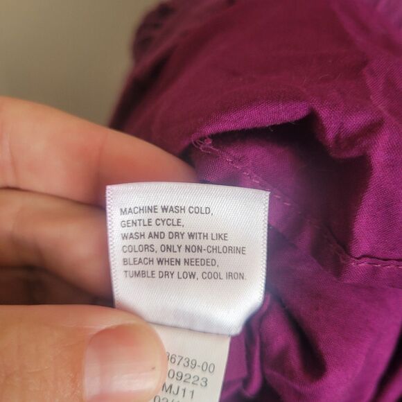 Old Navy Maternity Babydoll Midi Dress Women's Size XL Purple Crochet Lace Trim - Picture 8 of 10